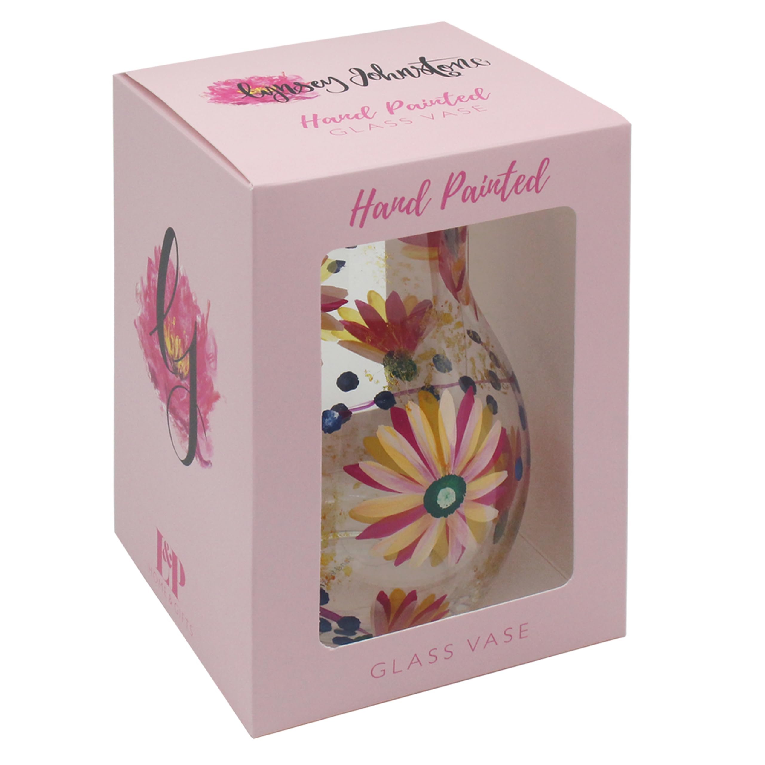 Lesser & Pavey Lynsey Johnstone - Jarrón de Margaritas de Verano para Flores y decoración del hogar, Regalo Ideal para Mujeres y Hombres, jarrón pequeño y jarrón Grande para Todo Tipo de hogar,