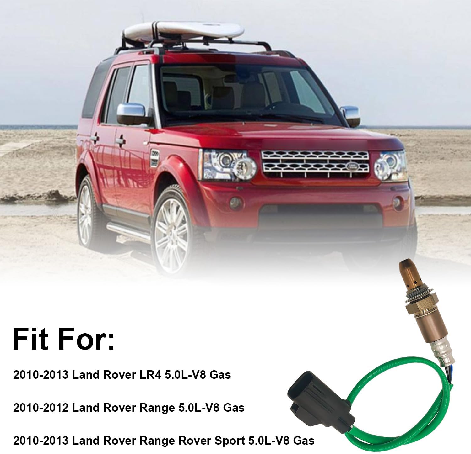 Oxygen Sensor Upstream O2 Sensor Fit for 2010-2013 Land Rover LR4/Range Rover Sport, 2010-2012 Land Rover Range, Replace OE# 234-9095