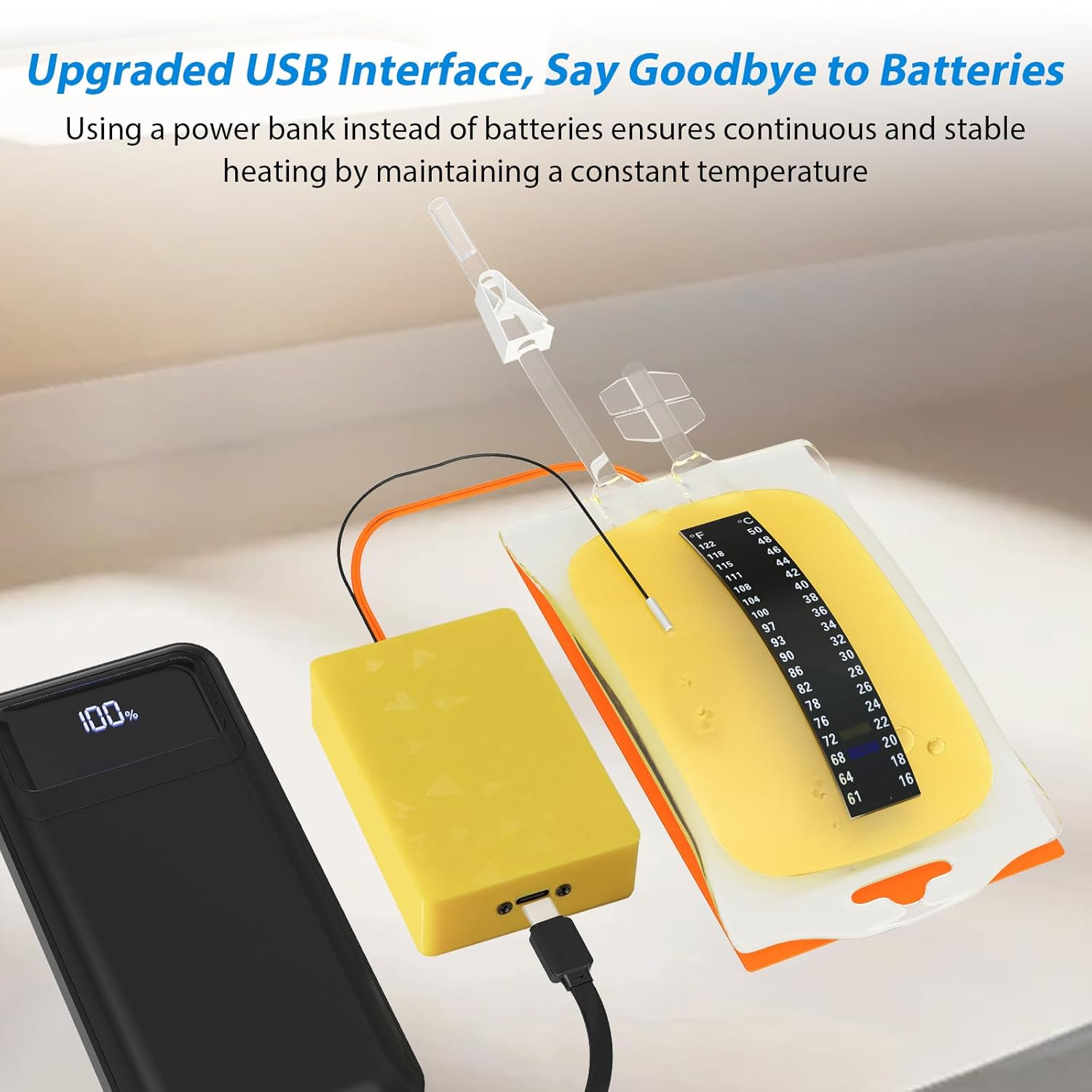 Electric U/Rine Warmer Liquid Heater with Electronic Temperature Display & Thermometer Sticker, 37°C/98.6°F Constant Temperature for Up to 10 Hours, Uniform Heating, Real-Time Monitoring