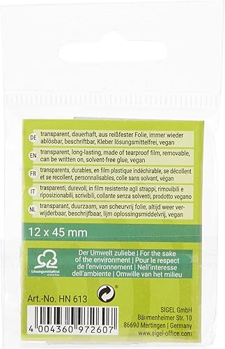 Miniatura 6 de Sigel HN600 - Marcadores de página de flecha, banderas adhesivas, banderas de pestañas de índice, película, extraíble, con punta adhesiva y tira