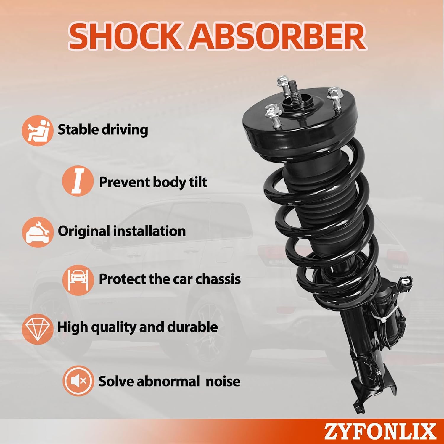 Front Left Shock Strut Assembly Compatible with 2015-2023 Do/dge Challenger and Charger SRT Shock Absorber OEM replace 05181906AB 68531066AA 68235723AA 68531064AB