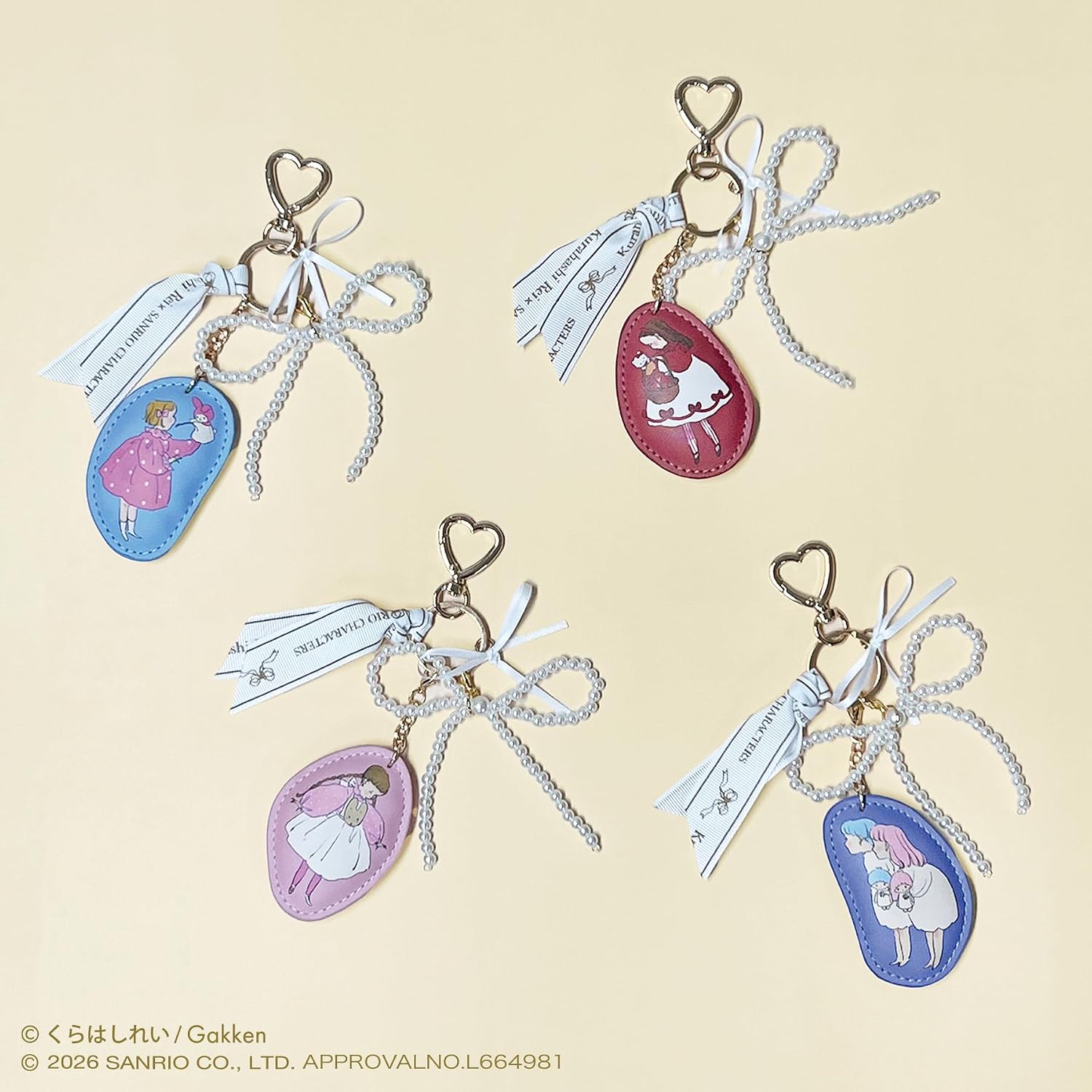 Nicot Kurahashi Rei Sanrio Characters Die Cut Charm Keychain Bag Charm Illustrator Kurahashi Rei Sanrio Characters Collaboration Gift Treat Yourself (KT RED) image 5