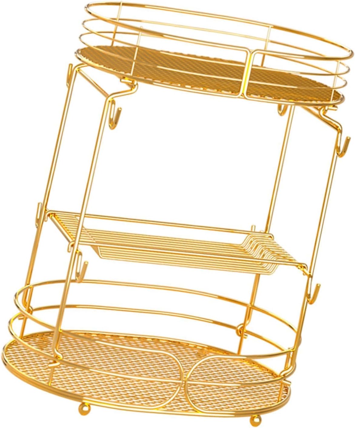 Yajuyi Coffee Pod Holder Storage Basket Creative Container Coffee Cup Stand, Gold