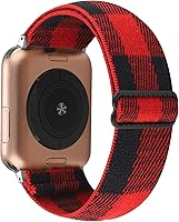 Vista 10 de Correa de reloj elástica ajustable compatible con Apple Watch de 1.49", 1.57", 1.61" (38 mm- 40 mm- 41 mm), pulsera elástica de nylon para mujer