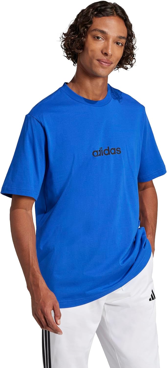 Adidas Mens Essentials Linear Single Jersey T-Shirt - Image 2