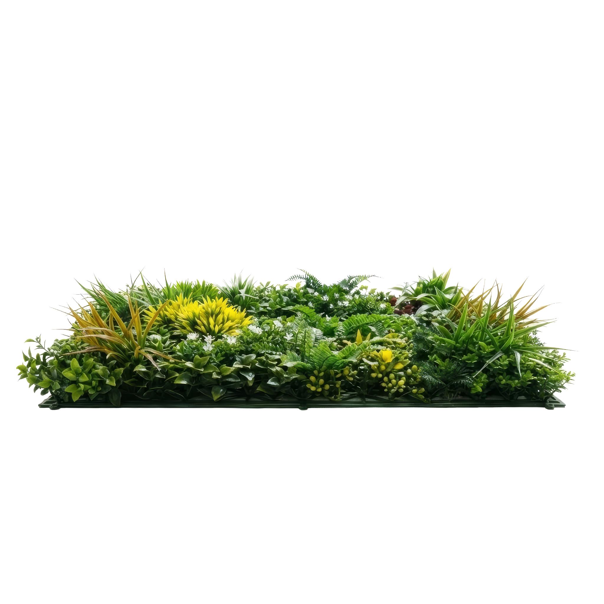 KARAT Ścianka na rośliny Spring Garden 100 x 100 cm, sztuczna ściana z systemem zatrzaskowym, wierna naturalna, bez pielęgnacji zielona ściana, do użytku wewnątrz i na zewnątrz