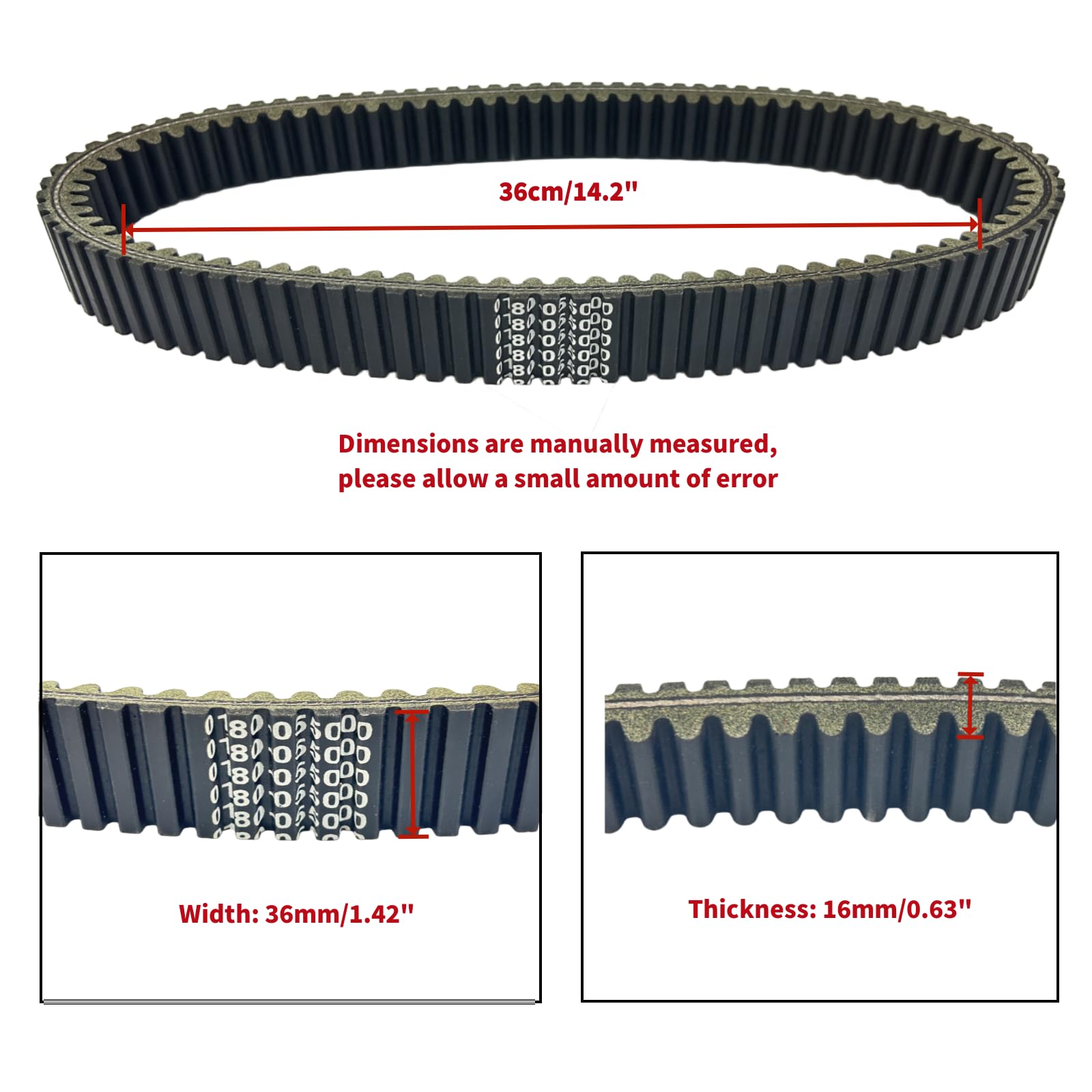 Courroie De Transmission Pour CFMOTO Uforce, Zforce, Cforce 400 à 625 - Référence TB-05-939_CF500, Fibre Aramide