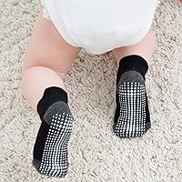 Vista 128 de Zaples - Calcetines altos hasta el tobillo para bebé con base antideslizante, unisex