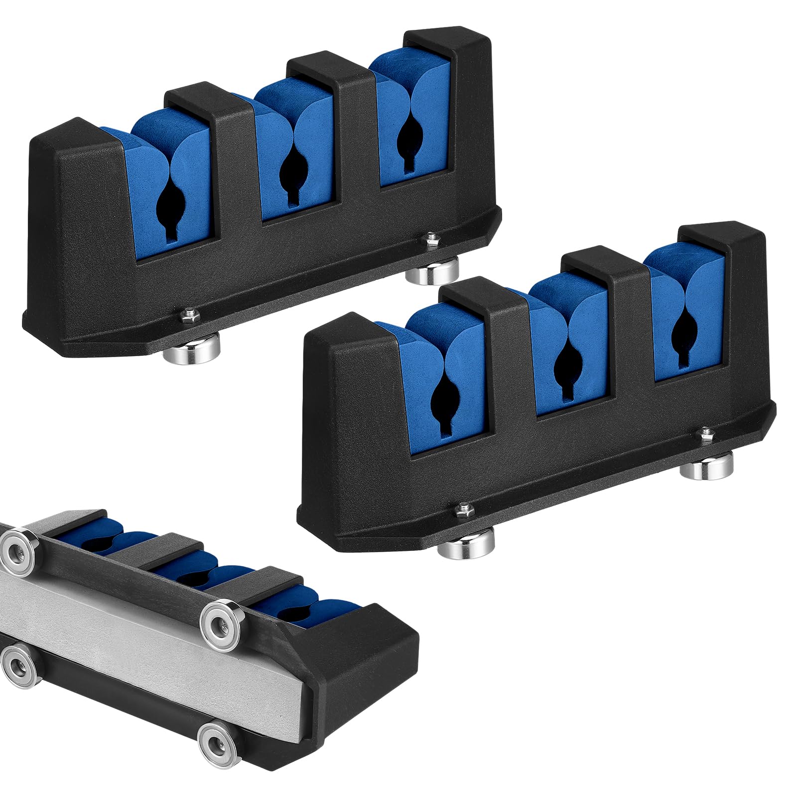 Seenelling 2 Pcs Magnetic Fishing Rod Holder for Car Fishing Pole Rack Vertical Rod Storage Holders for Truck Bed Boat Wall Garage Door