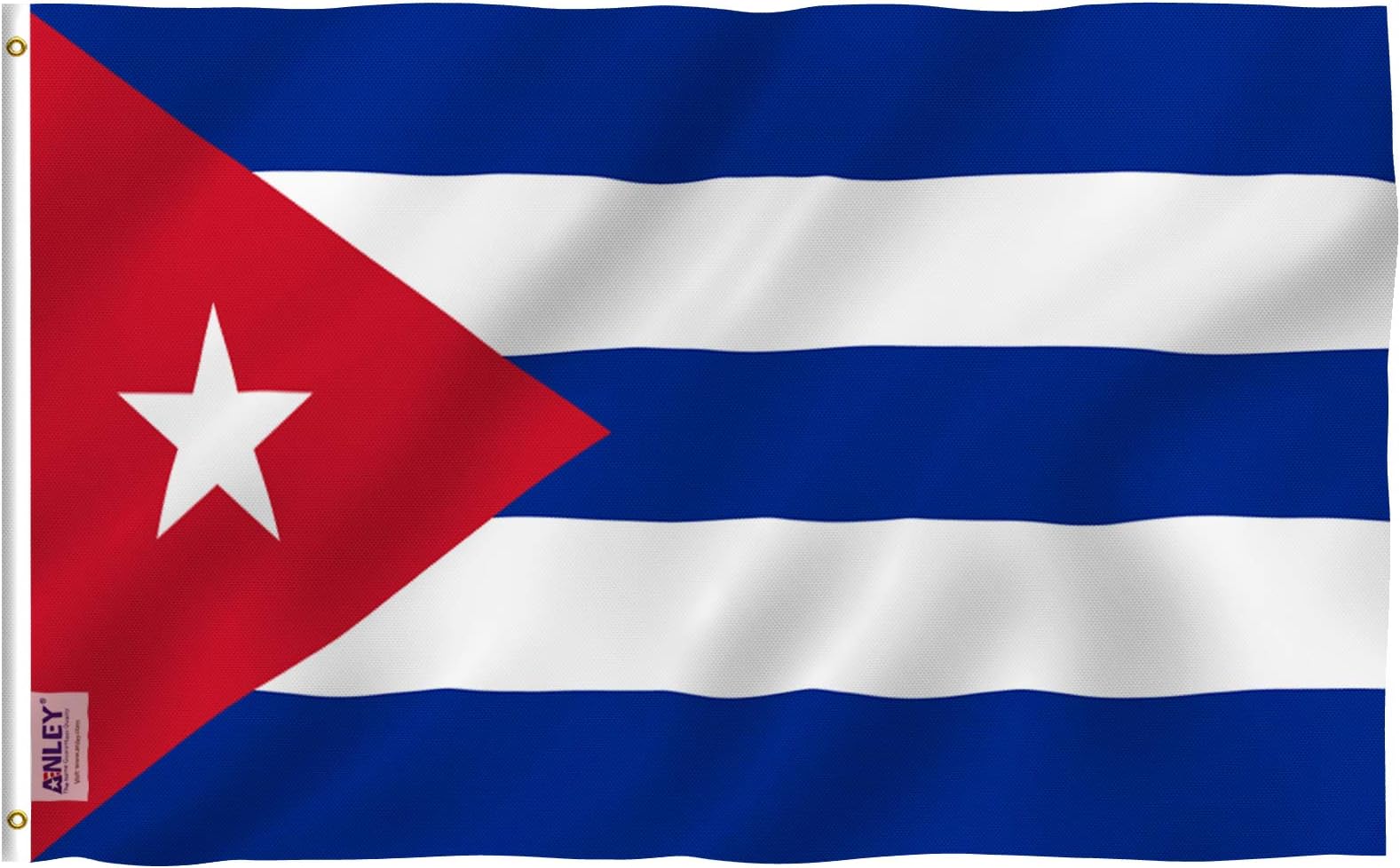 ANLEY Fly Breeze 3x5 Foot Cuba Flag - Vivid Color and UV Fade Resistant - Canvas Header and Double Stitched - Cuban National Flags Polyester with Brass Grommets 3 X 5 Ft