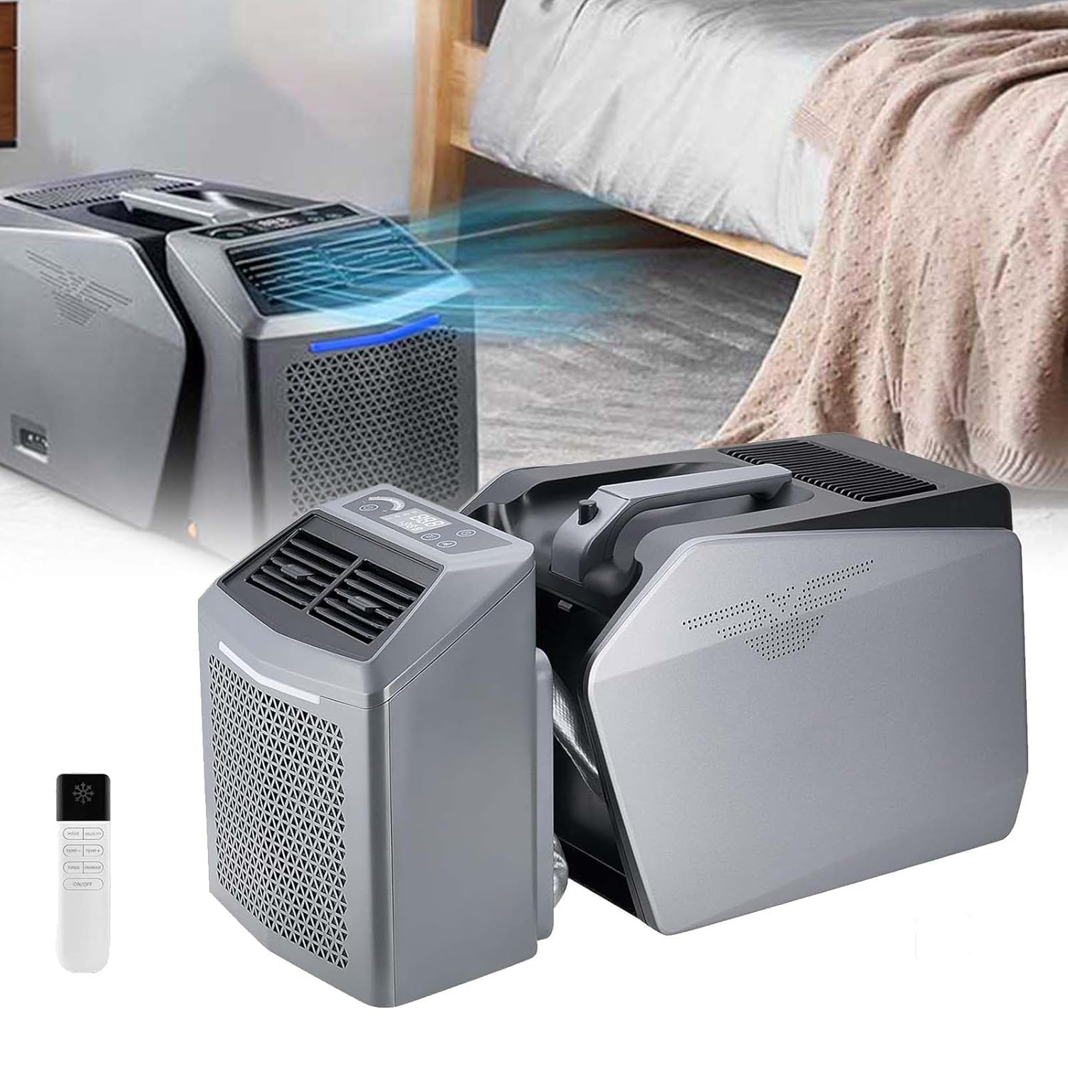 Tent Camping Air Conditioner Portable Air Conditioner 6000 Btu Air Conditioner With Multi-Function Remote Control Compatible With 48v