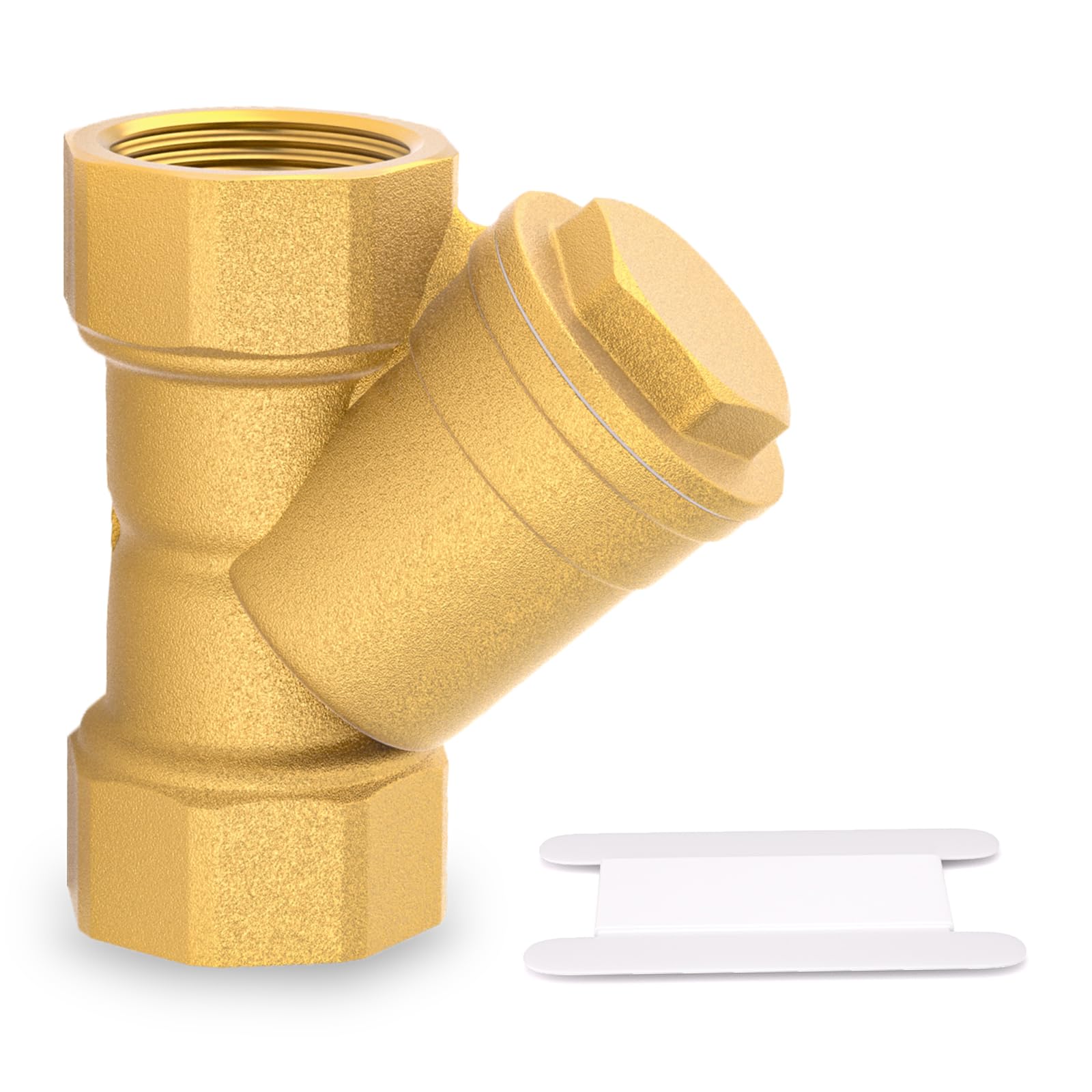 GASHER 1PCS Brass 1" Female Y Strainer Mesh Filter Valve for Water Oil Separation