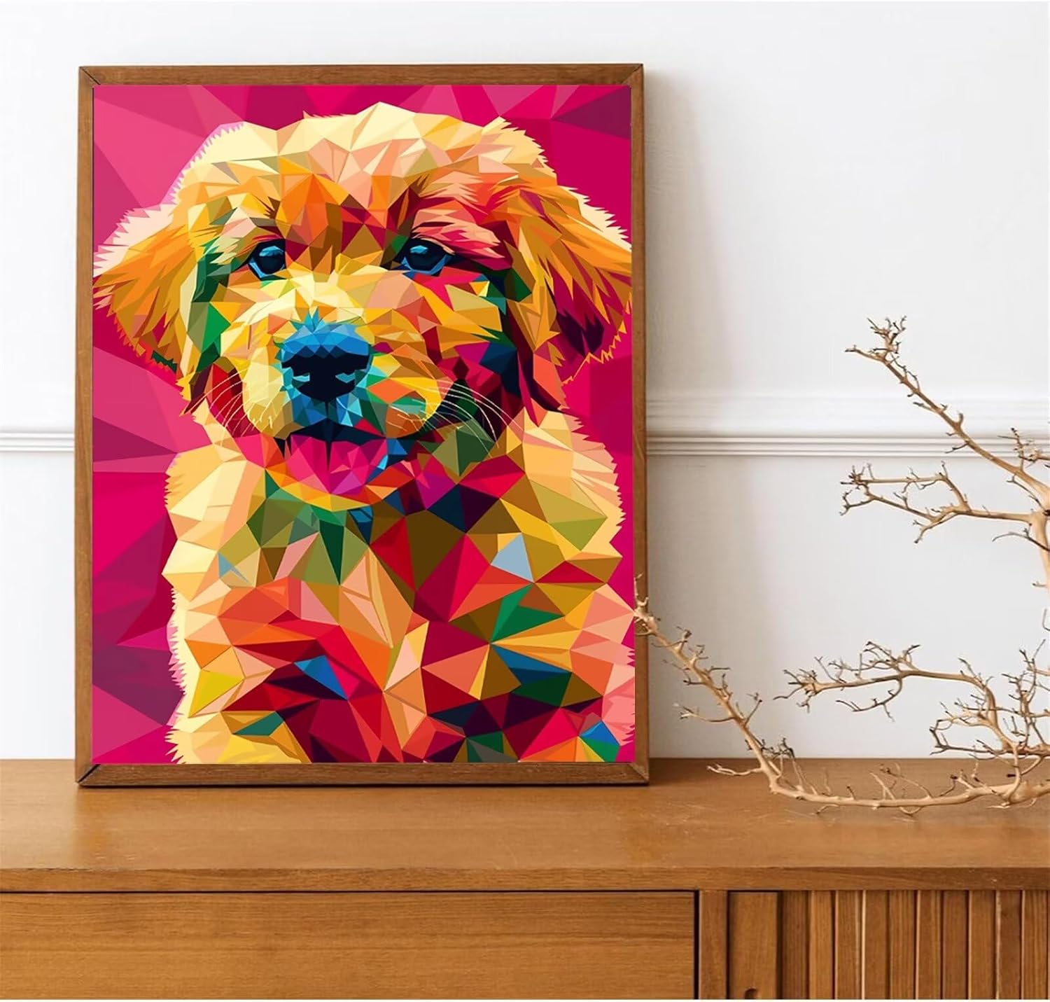 Peepezo Artwork Paint by Number for Adults Beginner Students,Ideal Gift Choice for Easter Day,Mother's Day, Hunting Dog DIY Acrylic Painting Kit for Room Decor Canvas ONLY, A Bunch of Flowers 20x26In