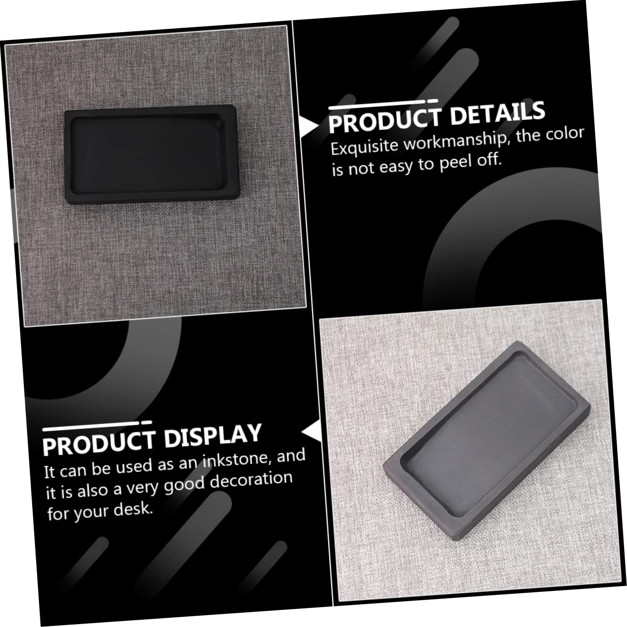 Plaque D'encre pour Calligraphie Rectangulaire 5 Pouces, Lot de 2 Set