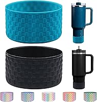 Vista 22 de HEYSKAY Base protectora de silicona para botas Stanley Quencher Adventure de 40 onzas y vaso Stanley IceFlow de 20 onzas y 30 onzas, y compatible