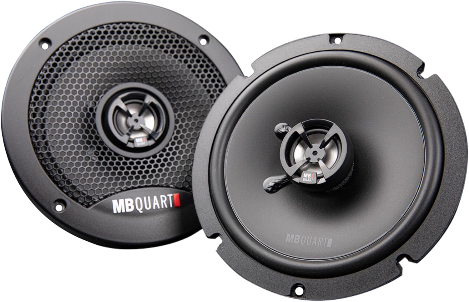 MB Quart DK2-116S Discus 6.5-Inch Shallow Mount 2-Way Coaxial Speakers, 60/120W RMS System Power, Aluminum Dome Tweeters, Butyl Rubber Surrounds