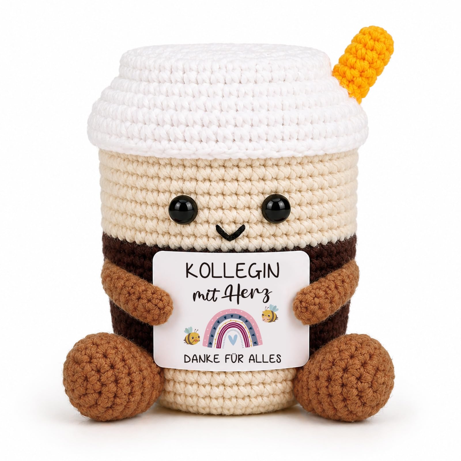WenmthG Glücksbringer Pocket Hug Positive kartoffel deutsch Positives Geschenke für Frauen Männer Kollegin Chef Dankeschön Anti Stress Geschenke Geschenke Gestrickte