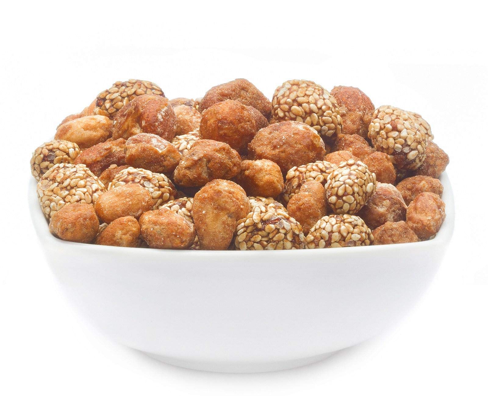 1 x 3kg Butter Nuss Mix mit Erdüsse in Sesam karamelisiert mit Cashew Mandel Haselnuss Macadamia Pecannuss Honig und Butter vegetarisch