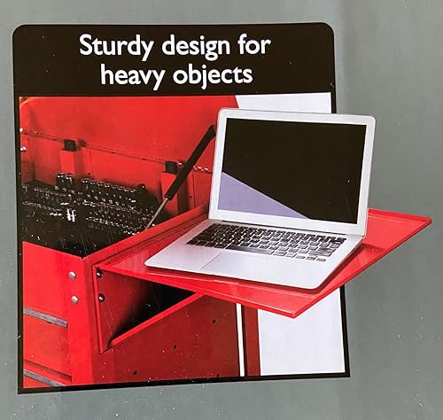 Miniatura 2 de HFT US General Bandeja lateral plegable para un carrito de herramientas de 5 cajones, color (rojo)