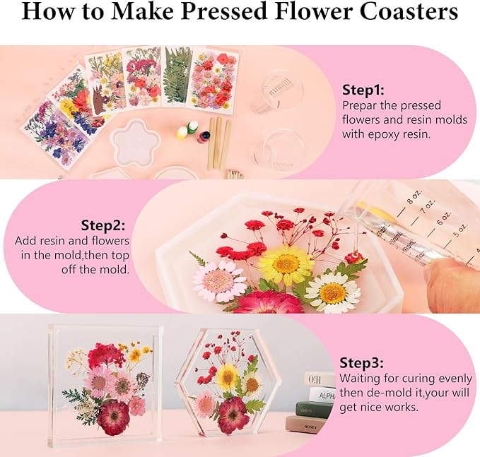 420 Piezas de Flores Secas Prensadas para Manualidades miniatura 6
