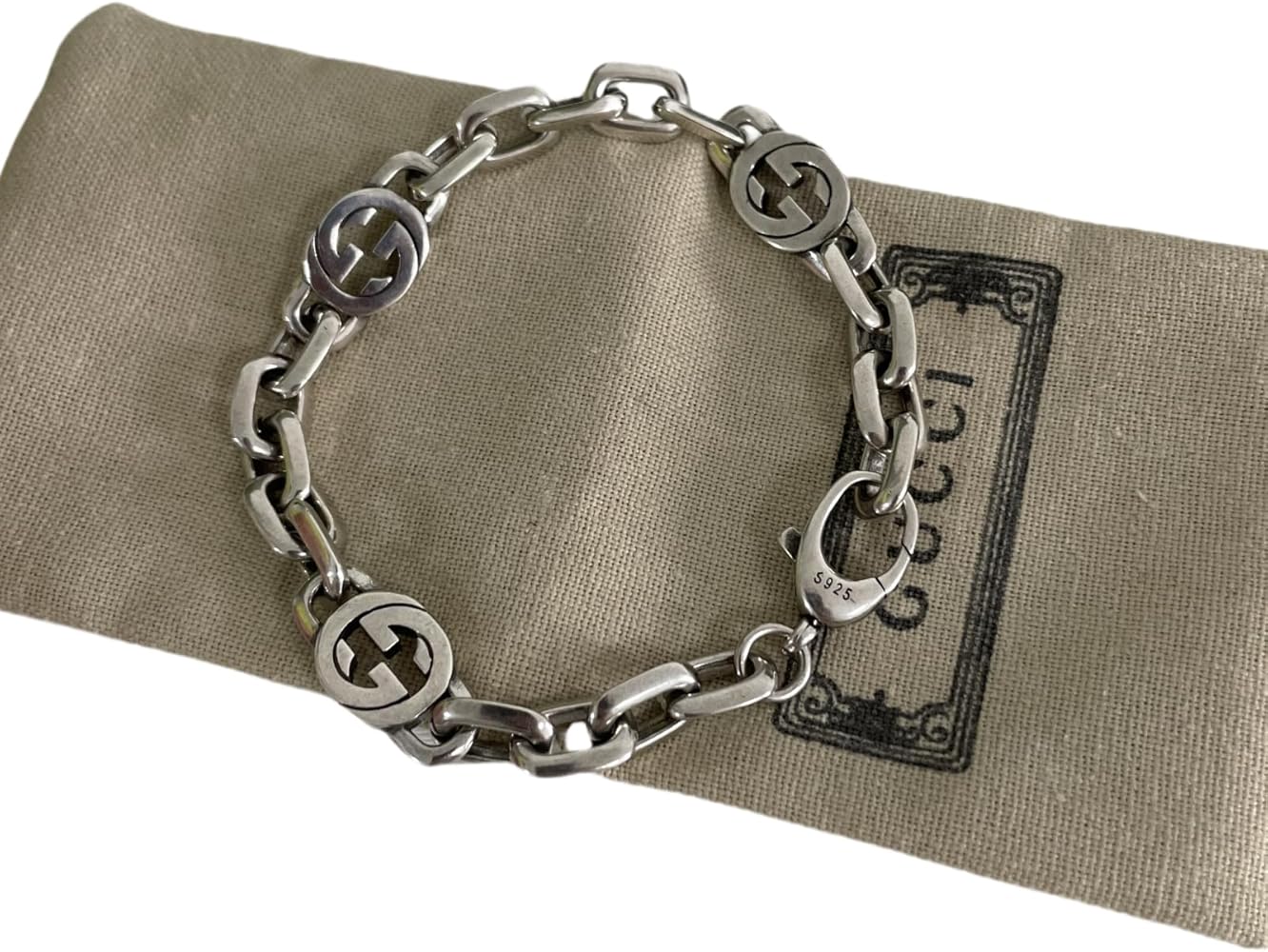 Amazon.co.jp: [グッチ] インターロッキング チェーン ブレスレット