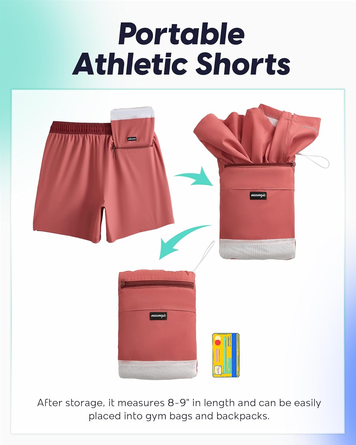 maamgic Workout Shorts for Men 5 Inch Gym Running Shorts Mens Stretch Quick Dry Athletic Shorts with Pockets