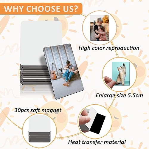 Miniatura 3 de 20 imanes de sublimación en blanco, 3 x 4 pulgadas, imán personalizado para nevera, sublimación, impresión de refrigerador, a granel para cocina,