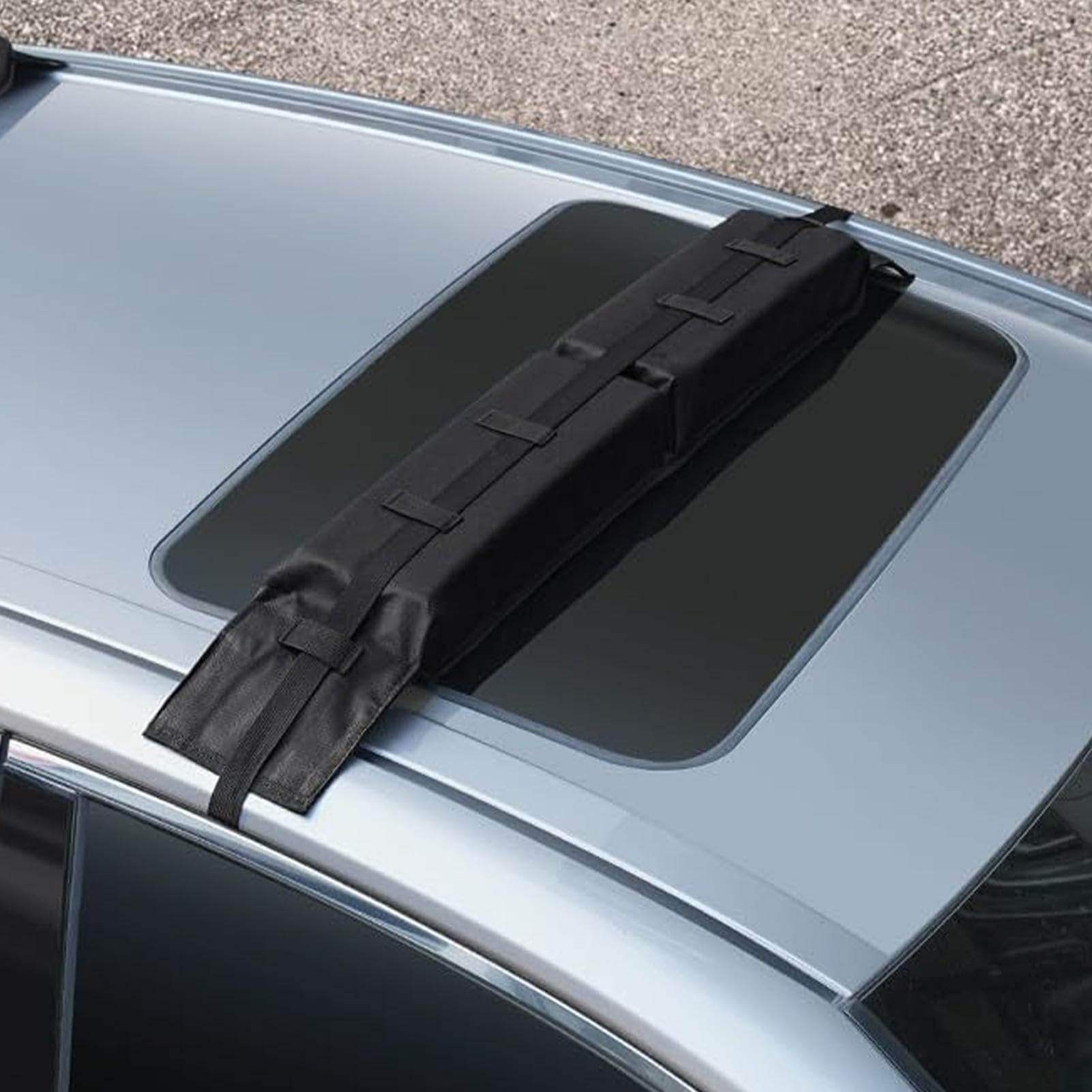 Porta Kayak Morbido Per Auto Porta Surf con Corde di Fissaggio | Portapacchi Morbido da Tetto Auto per SUV berline gite al mare viaggi su strada escursioni al lago avventure e
