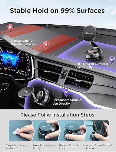 Miniatura 5 de Soporte magnético para teléfono de automóvil para automóvil ajustable de 360, soporte de teléfono para tu automóvil, teléfono celular, soporte para