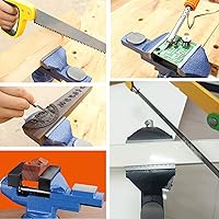 Vista 6 de Tornillo de banco combinado de doble propósito 2 en 1 o tornillo de mesa, con dispositivo de bloqueo de punto final, tornillo portátil universal