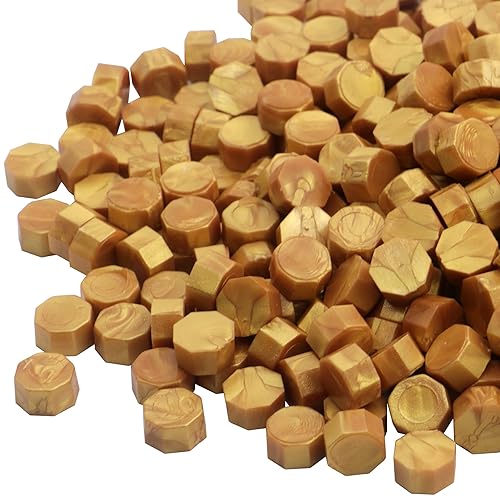 GMMA 300 cuentas de cera octágono para sellado de sellos de cera. Perfecto para adornar tarjetas, sobres, invitaciones, paquetes de vino, sellado de