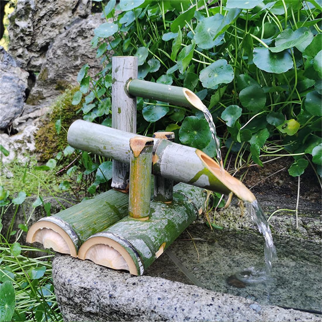 Bamboo Water Fountain with Pump