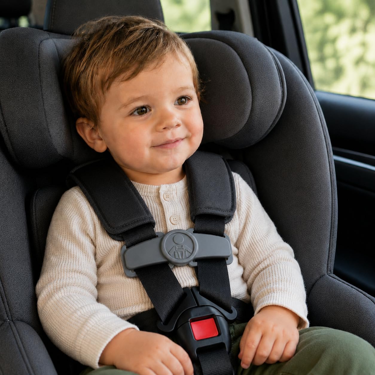 El clip universal para el pecho para niños tiene un diseño antideslizante y es adecuado para su uso en asientos, cochecitos, sillas altas, mochilas escolares y cinturones de trabajo,