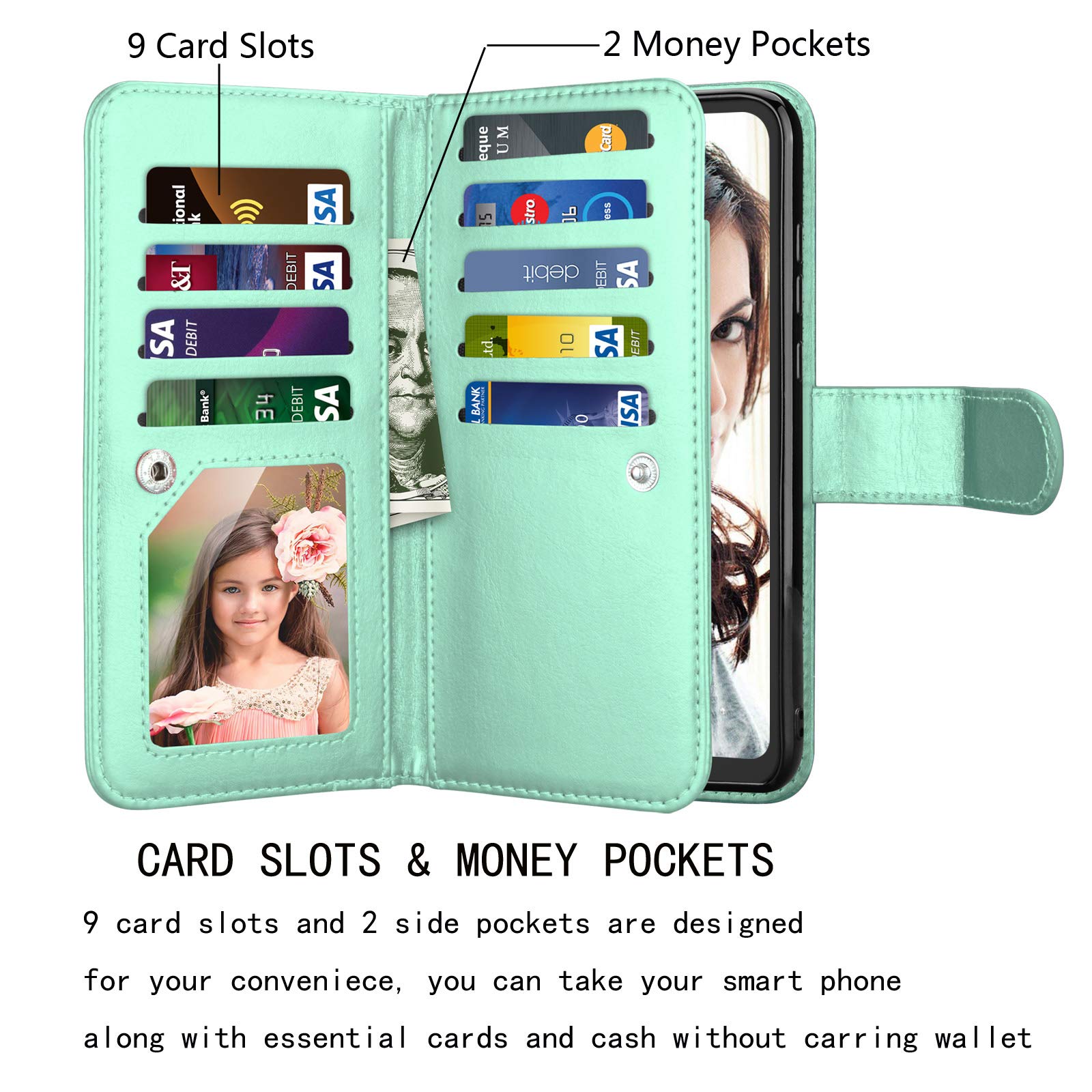 Njjex for Moto E Case 2020, for Motorola E 2020 Wallet Case 6.2