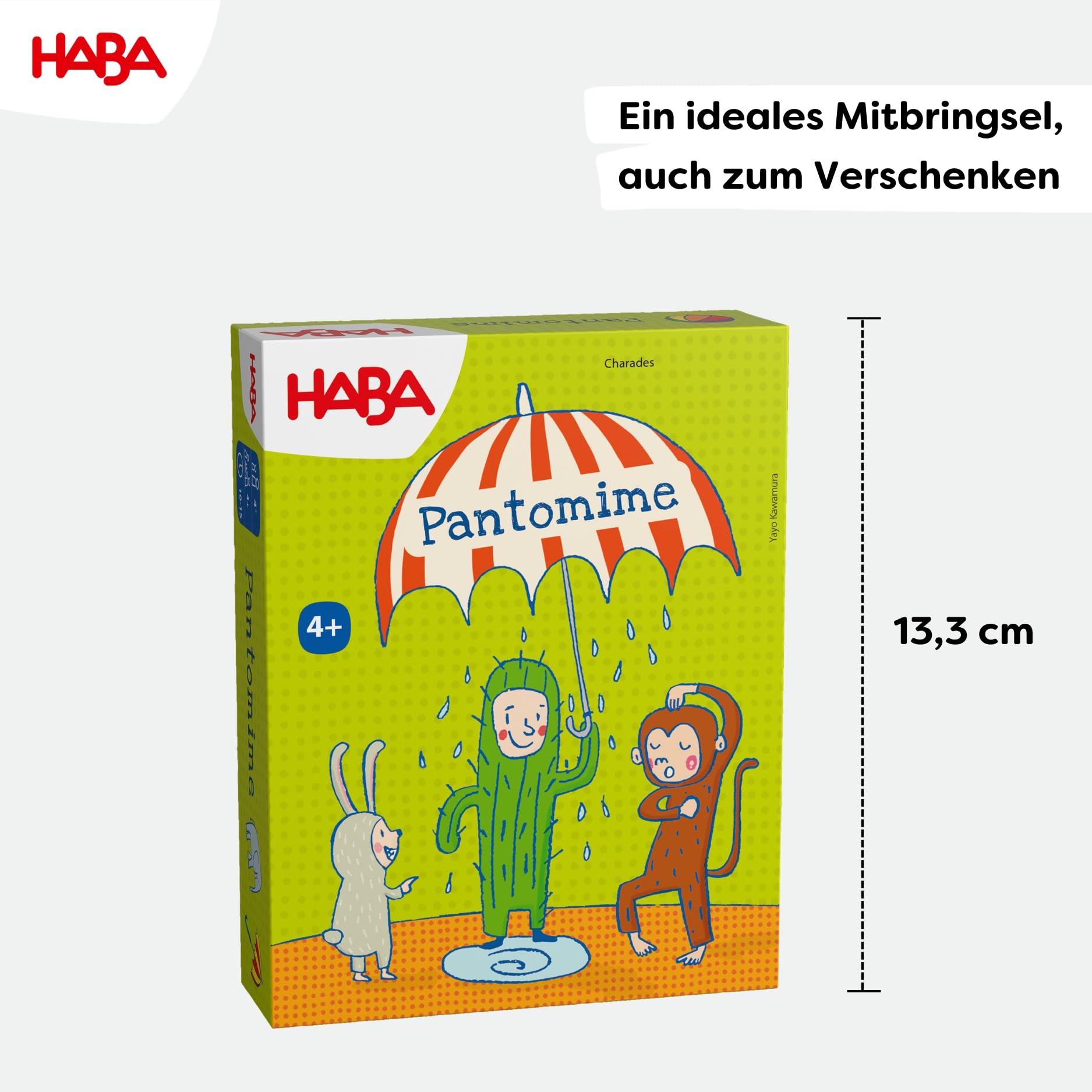 HABA Dziecięca gra pantomime – proste terminy z kartami do samodzielnego opisania, mała i kompaktowa, idealna w podróży, dla dzieci od 5 lat – 2012190001