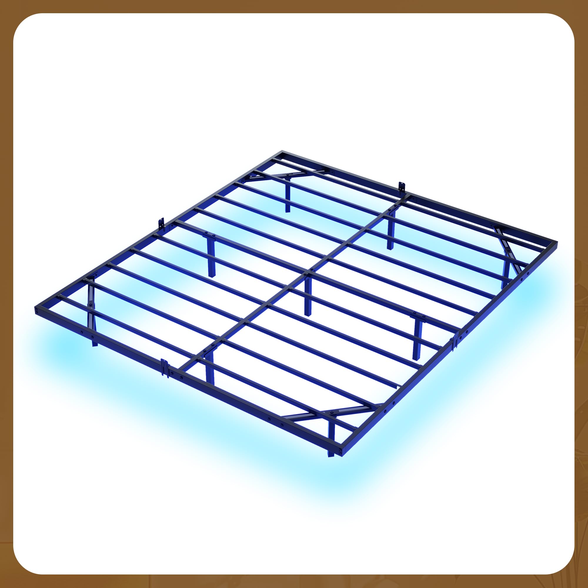 Diagram showing the dimensions of the full size bed frame and weight capacity
