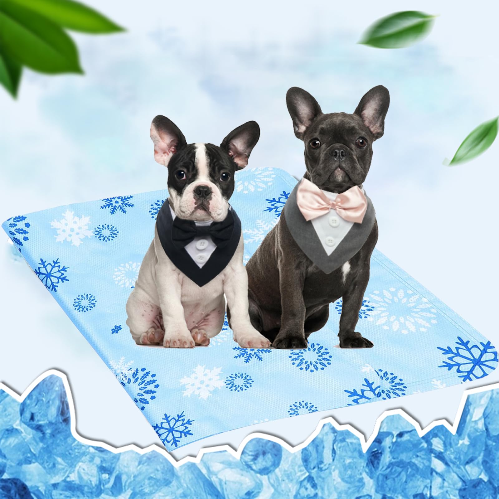 YIQ8 Dog Cooling Mat - Polymer Thermostatic Gel Pet Cooling Bed Mat Sleeping Pad - Waterproof, Materials Safe,Foldable, Easy Carry & Clean 12"x16" Sized for Small Dogs (Under 10Lb)