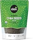 Elan Organic Chia Seeds, 8.8 oz, Natural Raw Black Chia Seeds, Plant-Based, Non-GMO, Vegan, Gluten-Free, Kosher, Gels Easily, Superfood