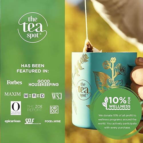 Miniatura 6 de The Tea Spot Té verde orgánico Keep Fit con yerba mate y matcha para apoyo metabólico  Mezcla de té verde, matcha, yerba mate, rooibos, hierba de