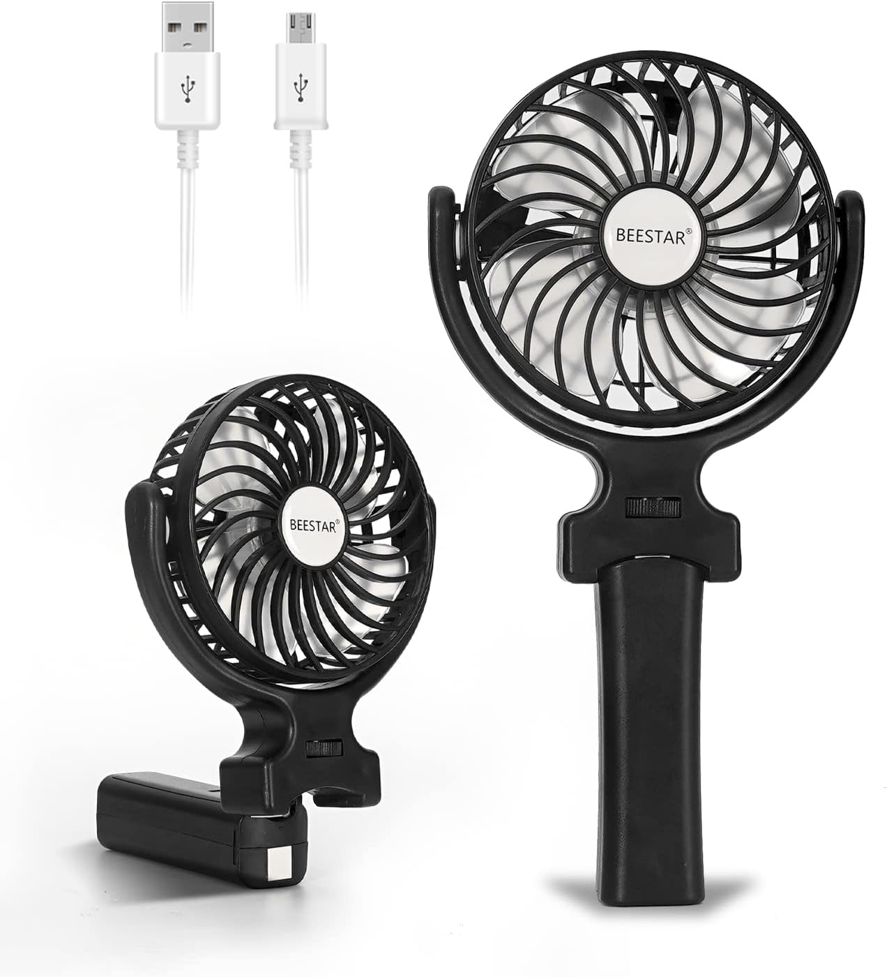 BEESTAR 4 Inch handheld fan,Foldable Mini Desk Fan,Battery