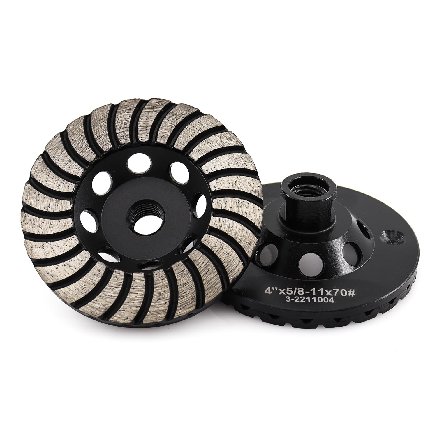 YDROWNDiamond Cup Grinding Wheel 4 Inch with 5/8-11 Arbor-Diamond Concrete Grinding Wheel Grits 70 for Marble, Rock, Granite and Ceramic Grinding (Grits 70)