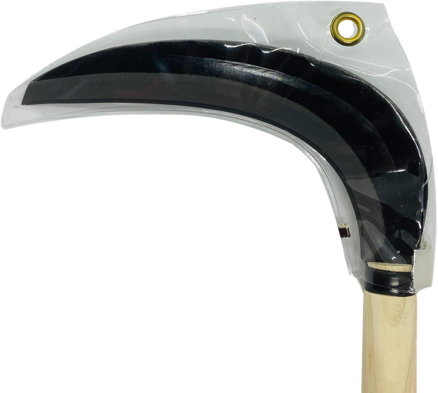 KAKURI Japanese Weeding Sickle Long Handle (Medium Length) 25", Grass Sickle Handheld Weeding Tool, Razor Sharp Japanese Carbon Steel Blade, Made in Japan