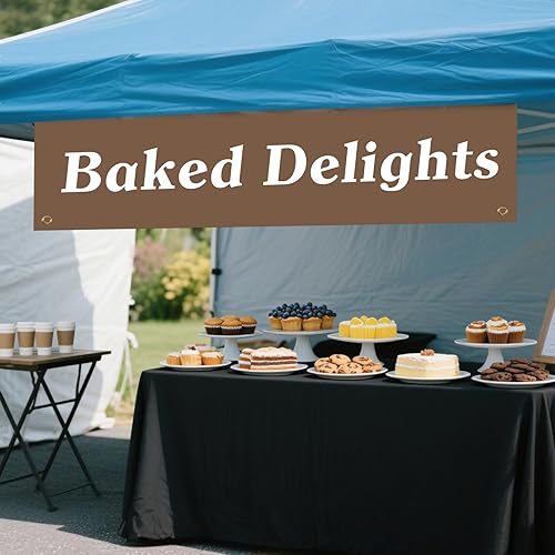 Miniatura 7 de 4 pancartas grandes de sublimación en blanco para decorar vinilo, carteles en blanco de tela Oxford de poliéster de 2 x 6 pies con cuerdas para