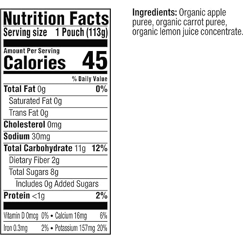 Miniatura 5 de Plum Organics Etapa 2 Alimento orgánico para bebés manzana y zanahoria 4 onzas