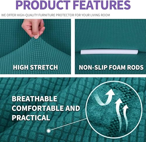 Miniatura 4 de ZNSAYOTX - Funda de sofá súper elástica y universal para sala, para proteger los muebles de las mascotas, protector para muebles ajustable con