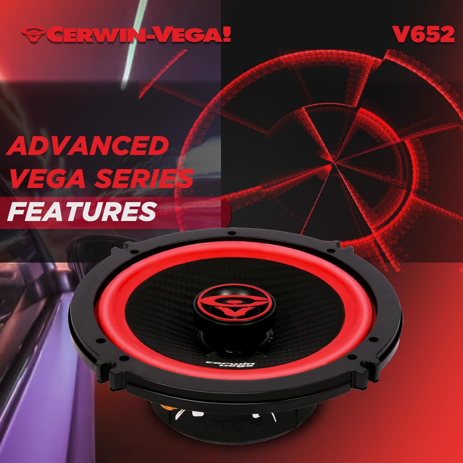 Vega 2025 Edition - 6.5" 2-Way Coaxial Full Range Speakers (2Ω) - V652
