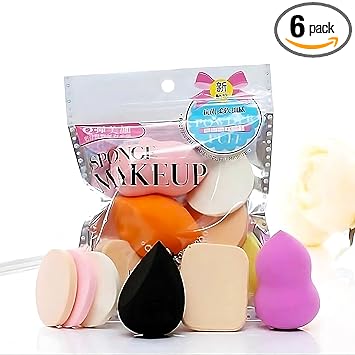 HUDACRUSH BEAUTY Makeup Sponge 6 in 1 Family Pack Blander Puff For Makeup