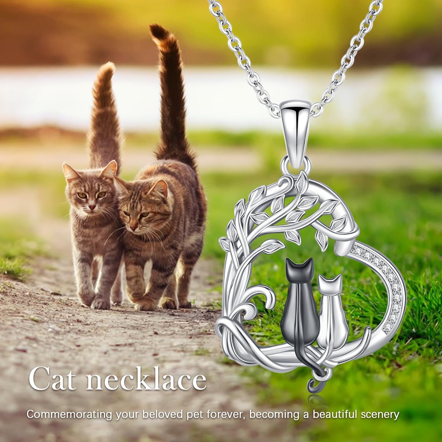 925 Sterling Silver Dog Cat Necklace Pendant Pet Jewelry Gifts for Women - Image 7