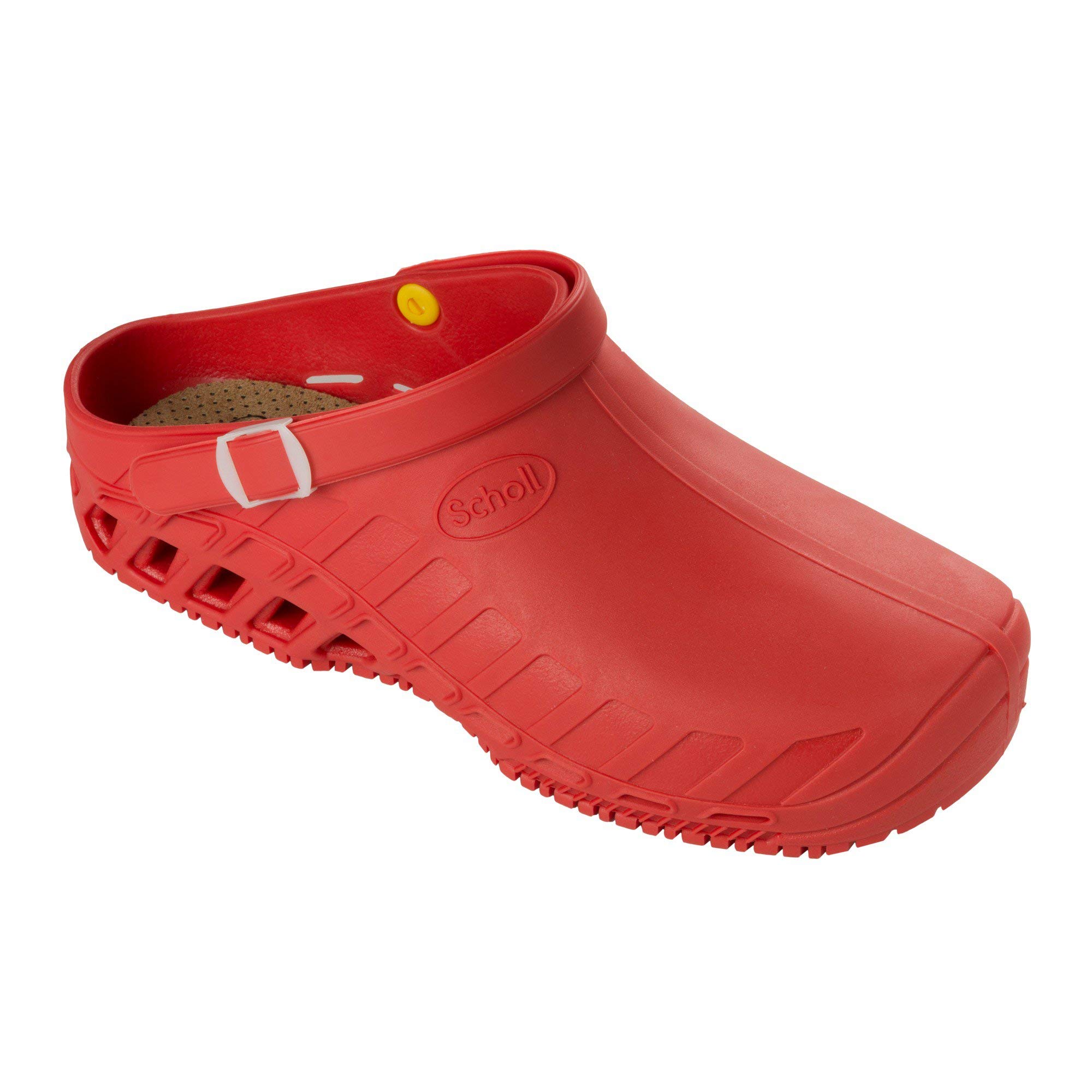 Scholl Clog Evo - Zoccoli Sanitari Professionali per Uomo o Donna, Ultra Leggeri, Comodi e Traspiranti, con Suola Antiscivolo, Soletta in Memory Removibile e Cinturino Rotante