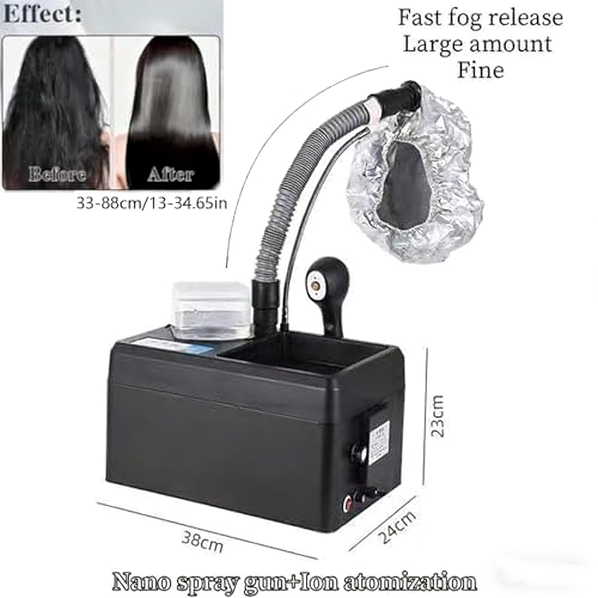 Vaporizzatore verticale per capelli, macchina per condizionamento profondo, trattamento del cuoio capelluto con luce blu, colorazione dei capelli